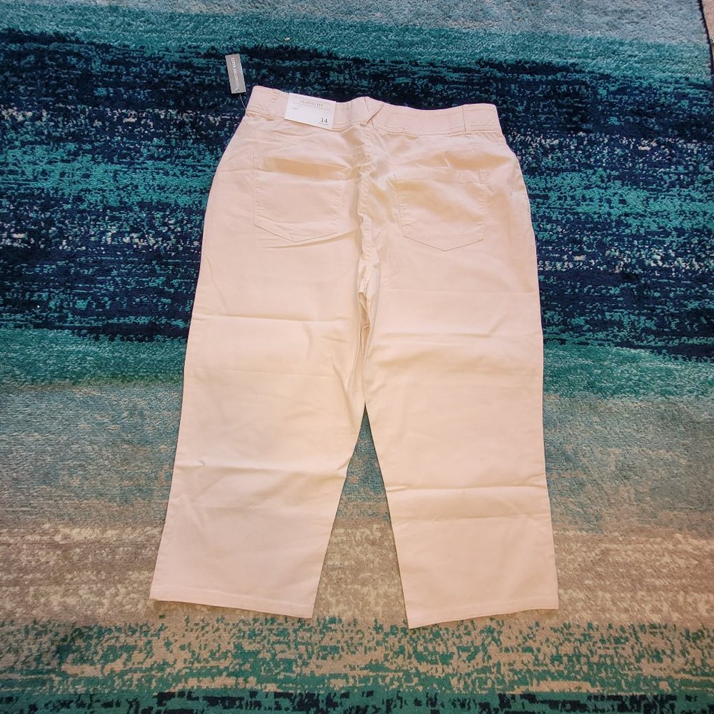 NWT Christopher & Banks Pink Capri Pants 14 - Picture 2 of 5